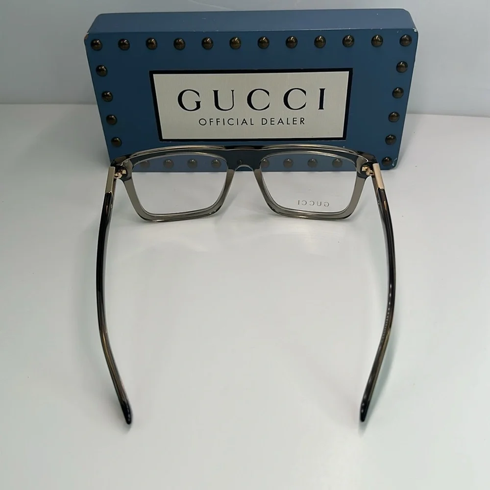 New Gucci GG1504O 008 56 eyeglasses in Brown. The 008